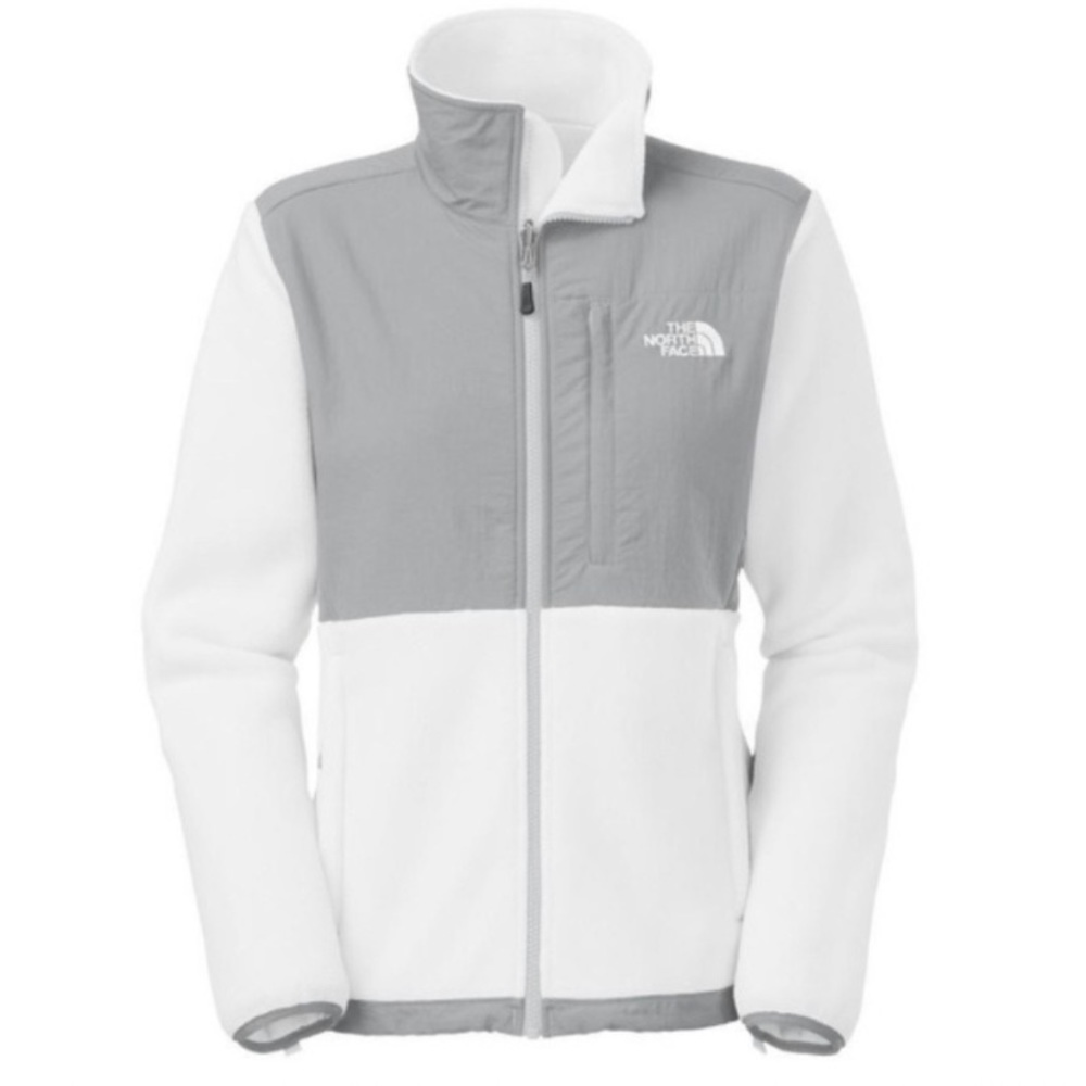 White and grey Denali north face fleece
